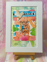 Load image into Gallery viewer, "GOOD VIBES" Real art, not a print! "radiate love and light"