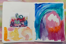 Load image into Gallery viewer, MINI JOURNAL/NOTEBOOK with original art  #J0002
