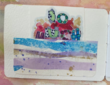 Load image into Gallery viewer, MINI JOURNAL/NOTEBOOK with original art #J0007

